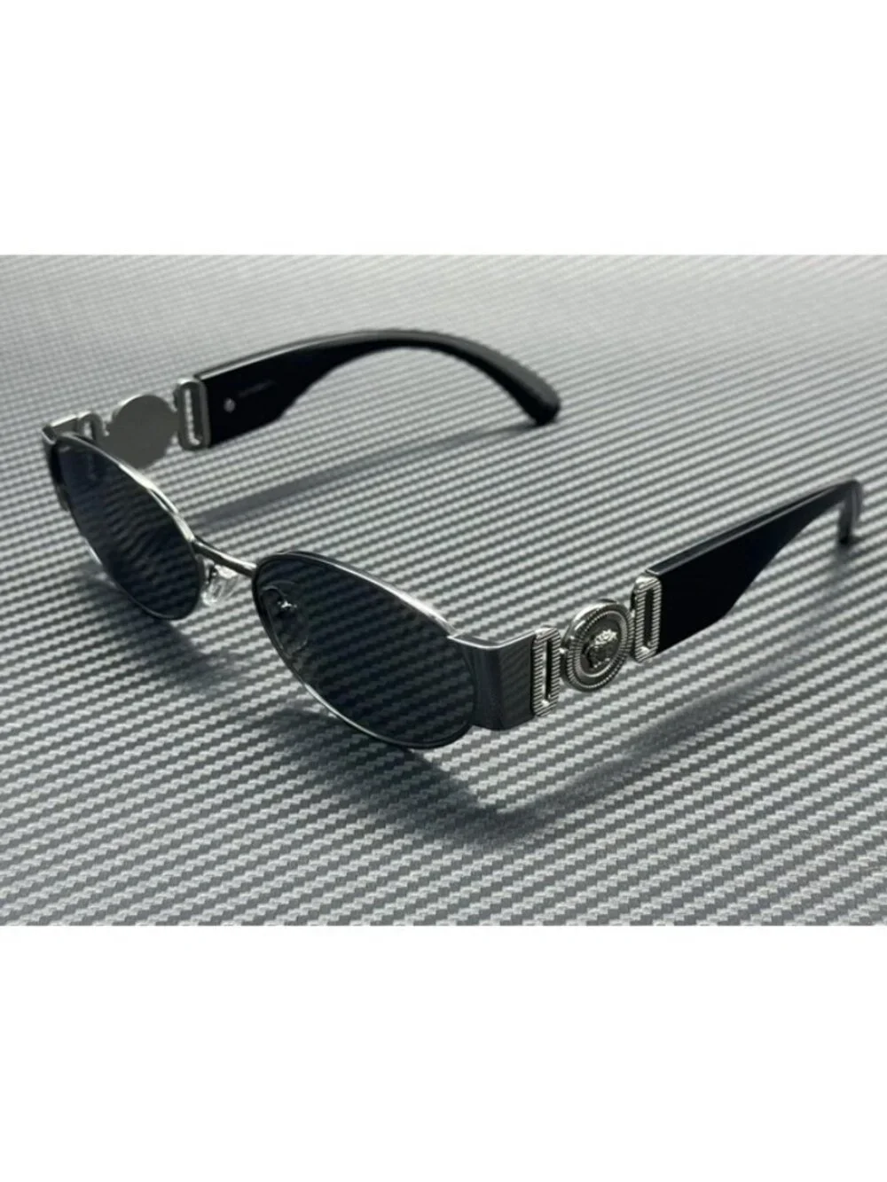New Versace Men Gunmetal Sunglasses 56-18-140